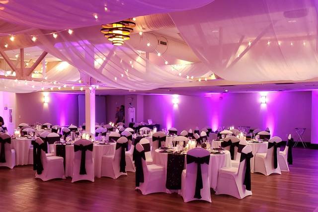 Purple uplight hall