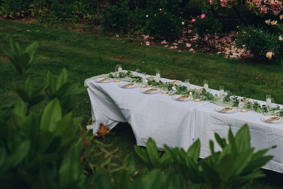 Surrounded by flowers