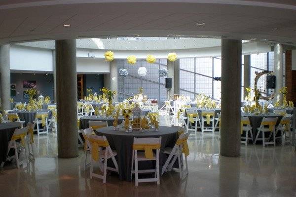 Reception room decorated by Poppyscott Events at the Sioux City Art Center