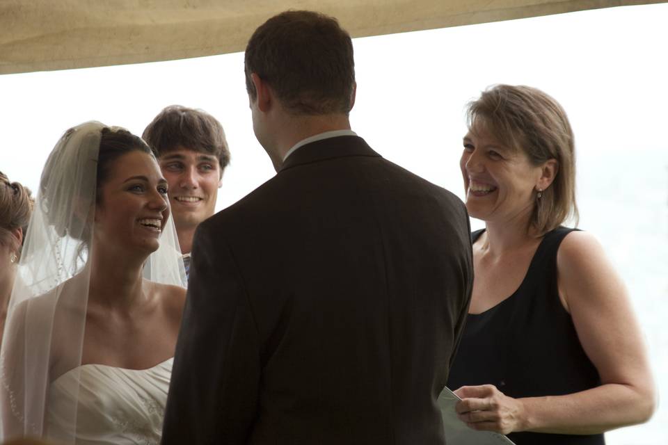 Smiles at the wedding