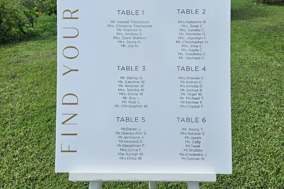 Seating Chart