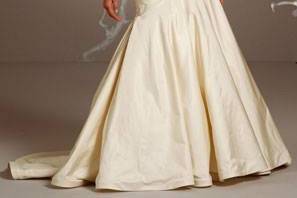 Gown with gold trim