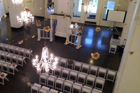 Wedding ceremony setup