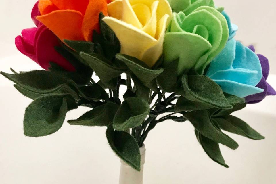 Pride bouquet stems and leaves