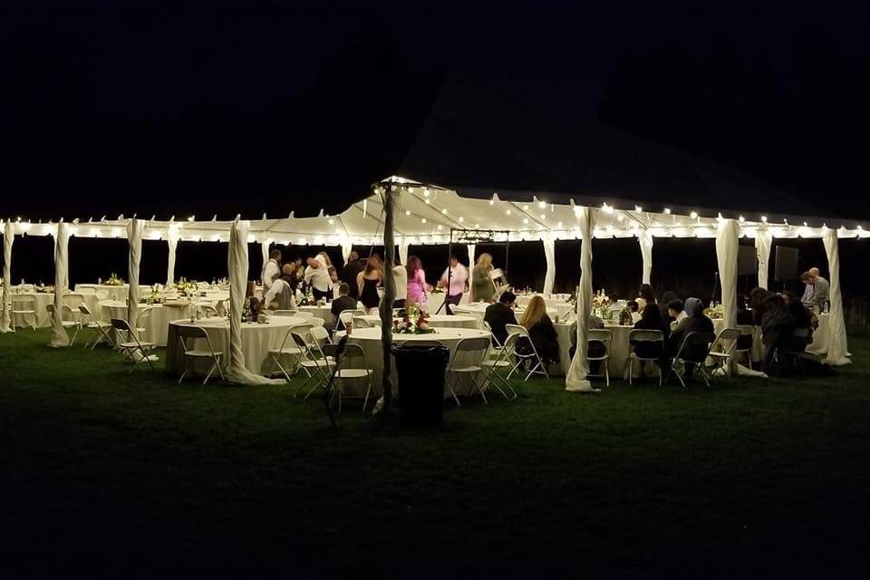 Reception at night