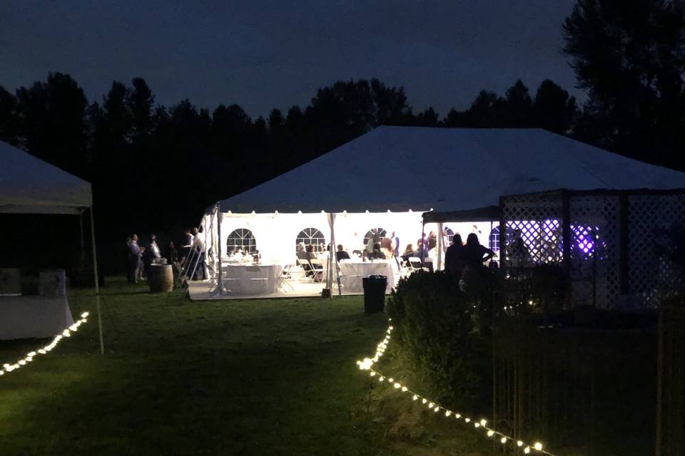 Reception at night
