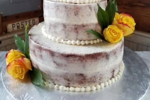 Naked wedding cake