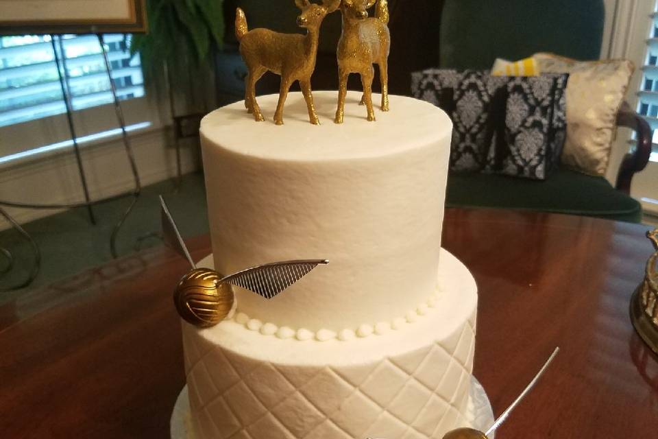 Harry Potter themed wedding cake