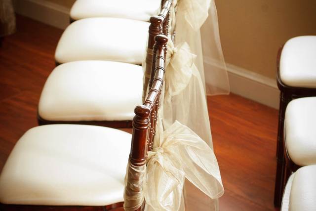 White ceremony chairs