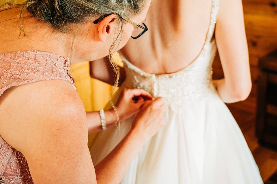 Putting on the Dress