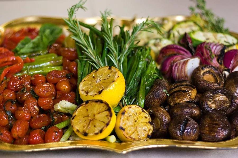 Marinated grilled vegetables