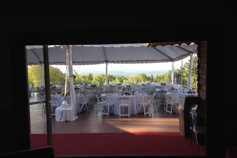 Reception setup at the patio