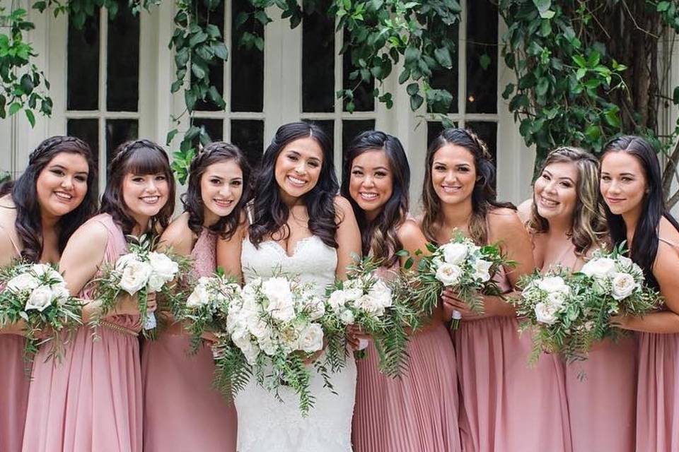 Bridal party hair & makeup