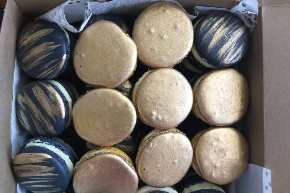 Gold macarons