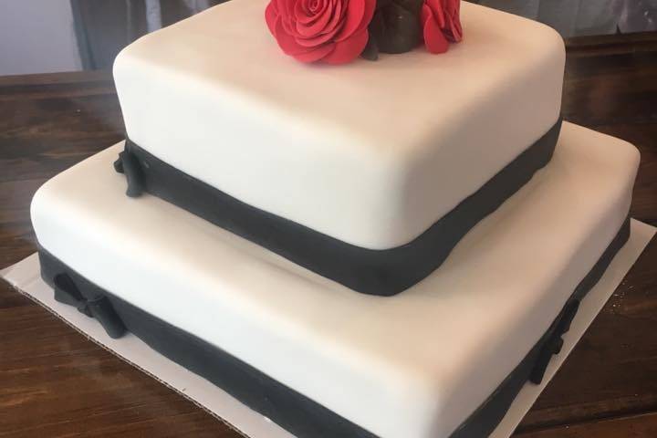 Square fondant tiers