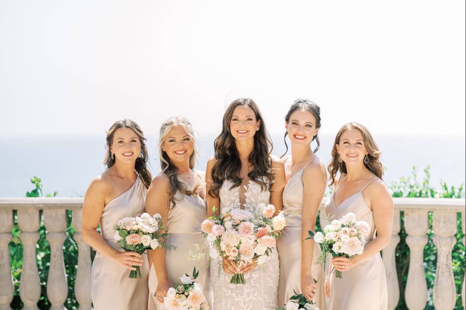 Bride and Bridesmaids