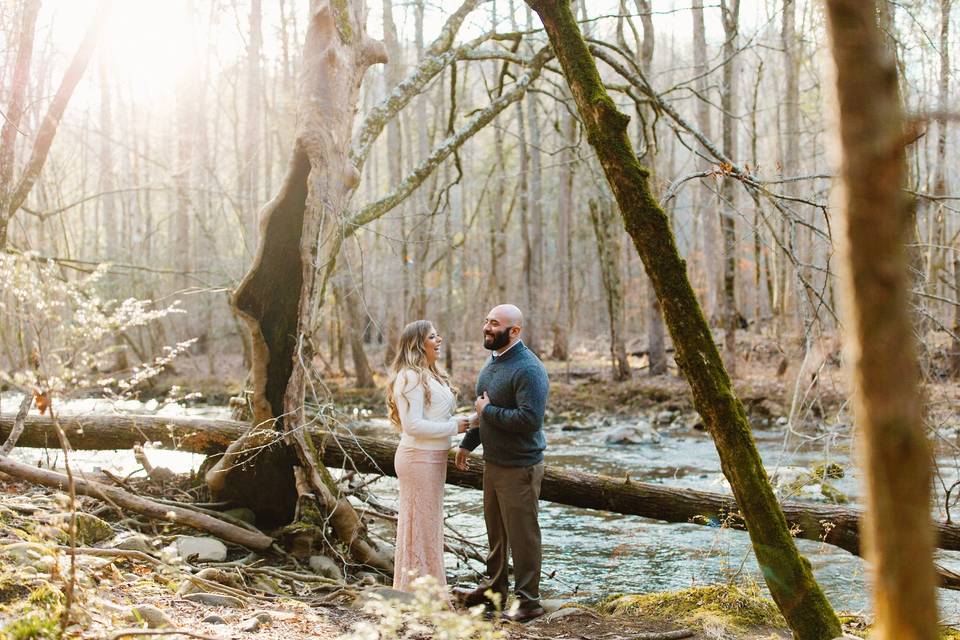 Elopement in woods