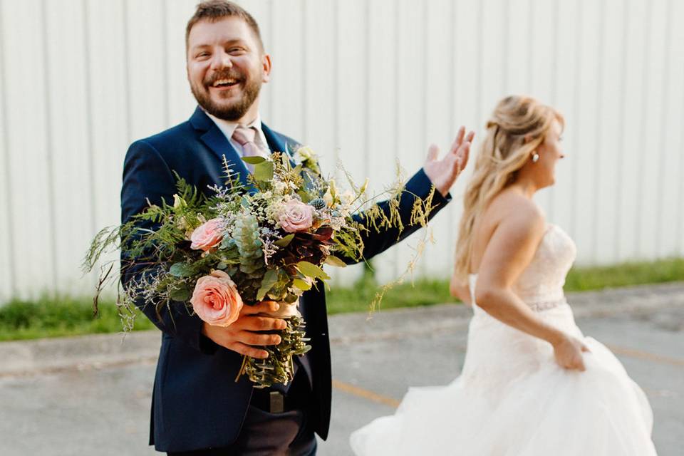 Guest-of-honor with flowers