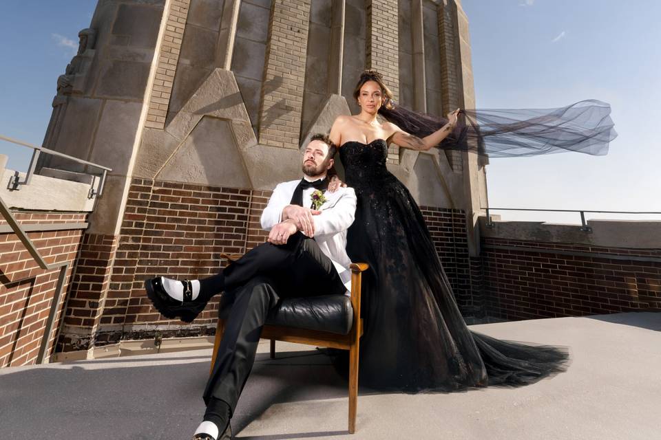 Epic Photo of Bride and Groom