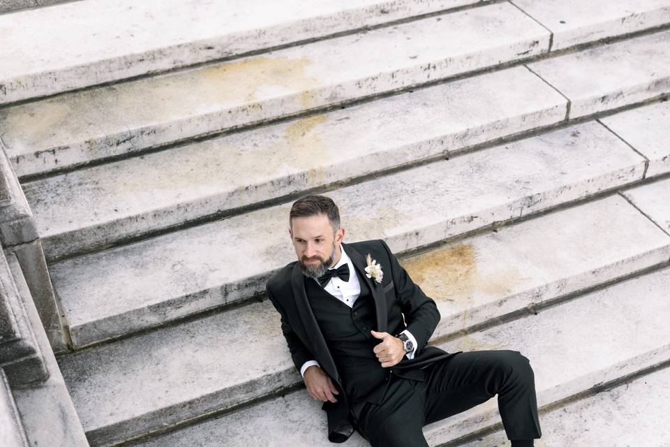 Groom Posing