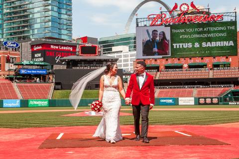 Couple at Busch Stadium