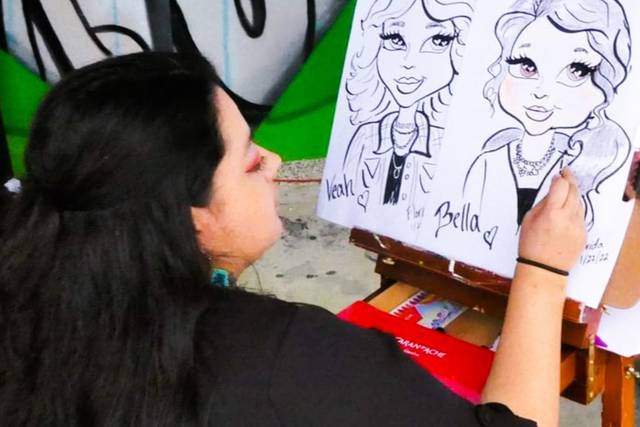 Flor y Canto Fine Art live wedding painting
