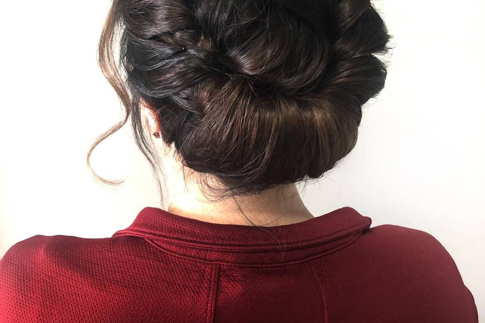 Updo on short hair