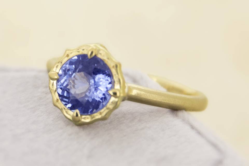 Sapphire Lotus Ring