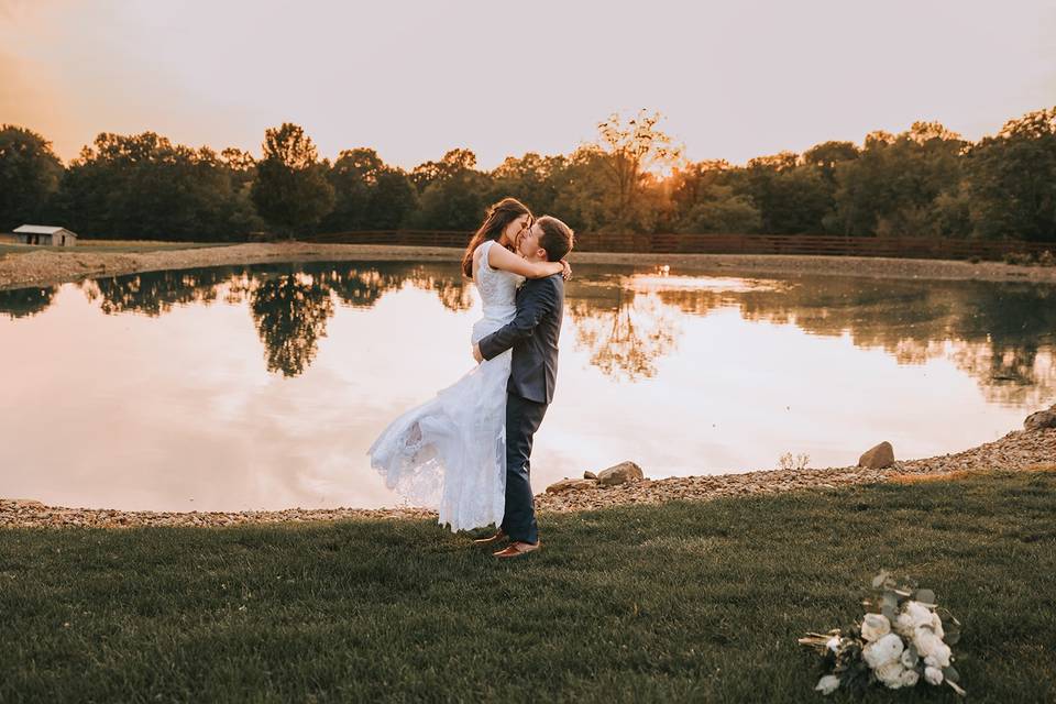 Sunset by the Pond