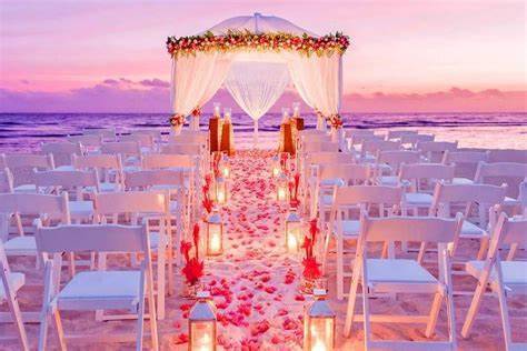 Beautiful sunset wedding