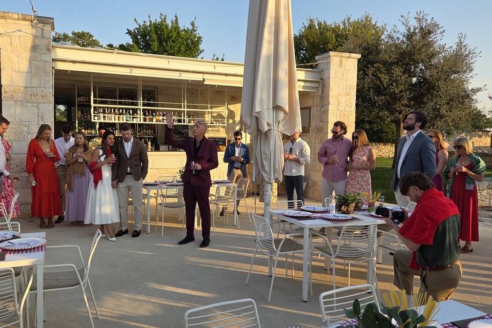 Pizza welcome party