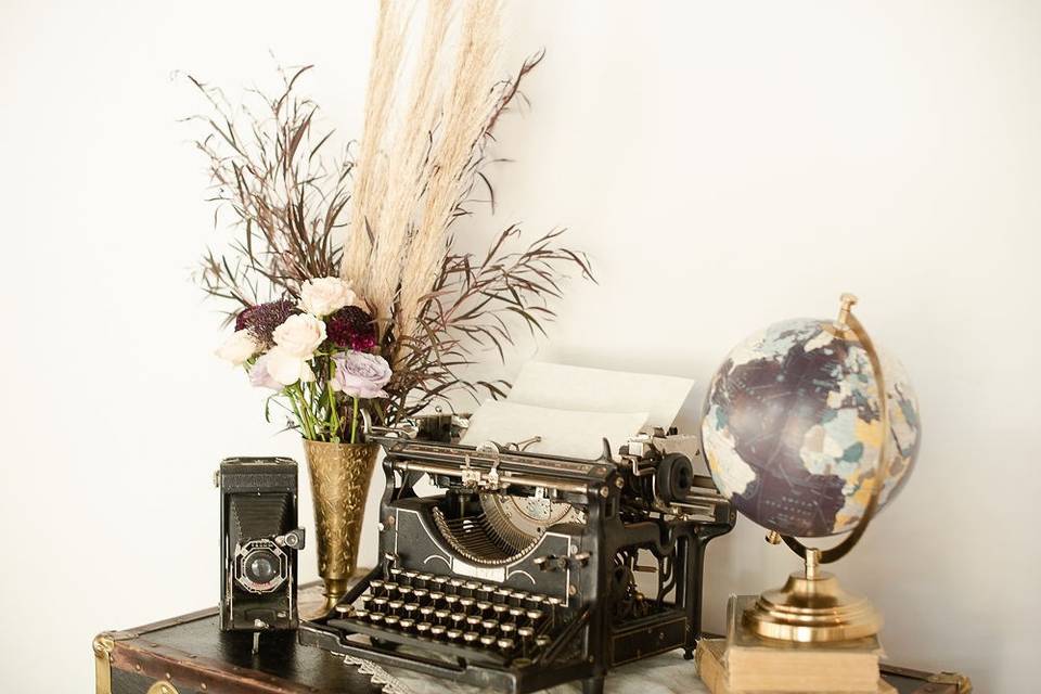 Typewriter with vintage charm