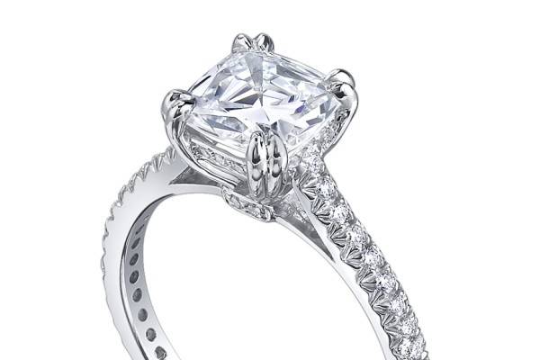 Vatche Designer Pave Engagement Ring with Asscher Cut Center
Style # 1005
Available in Platinum or White, Yellow, or Rose Gold
Can be built for any size or shape center stone.