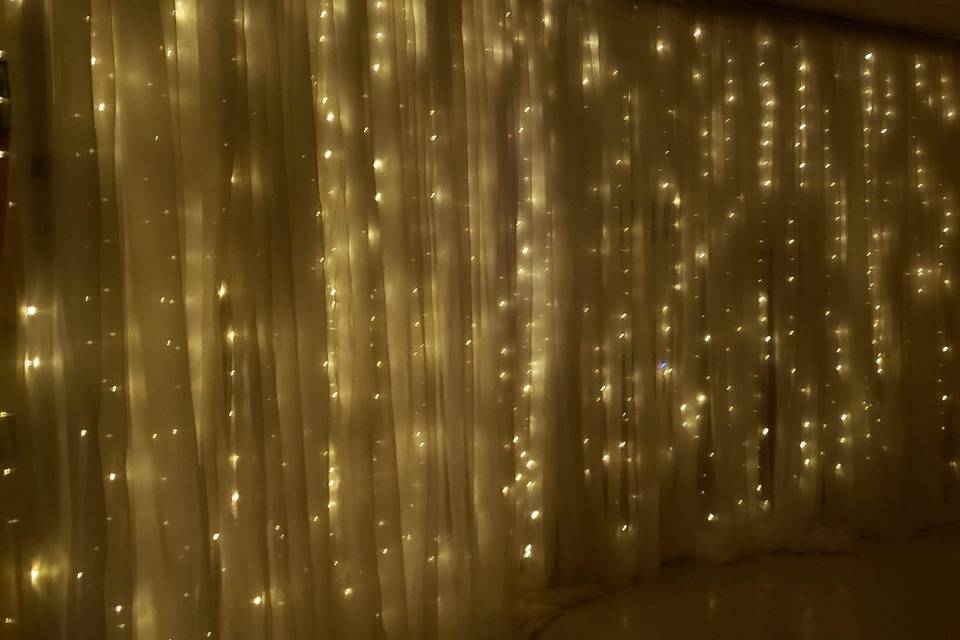 Backdrop with lights