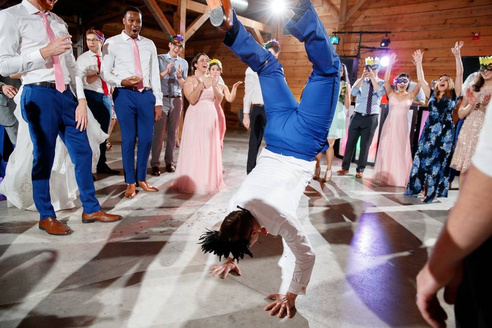 Groom on hands