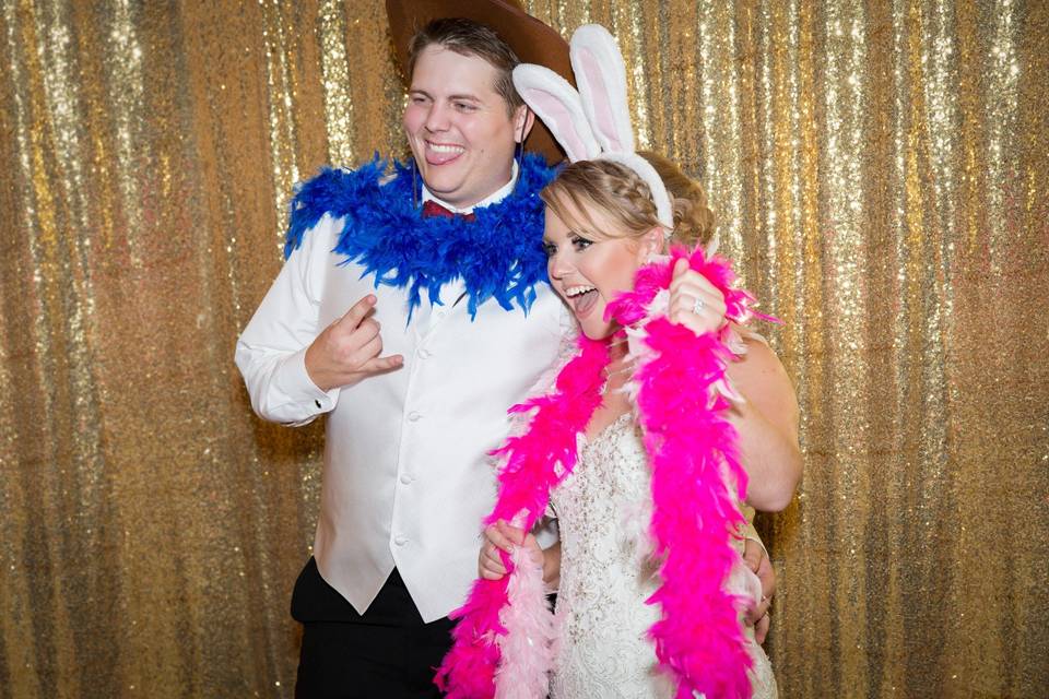 Bride groom photo booth