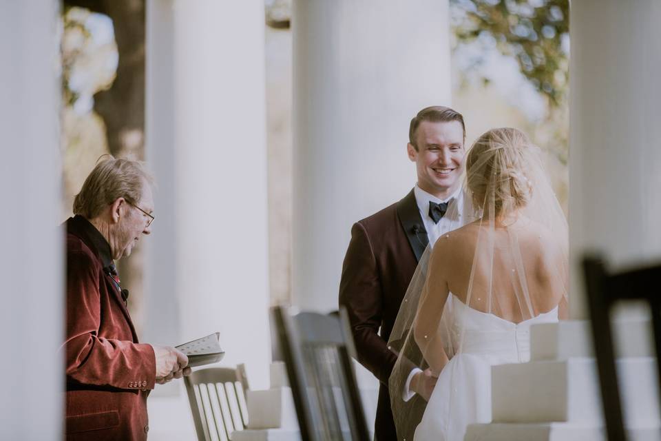 Wedding on the steps