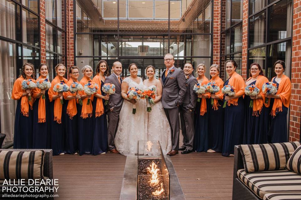 Wedding Party in the Courtyard