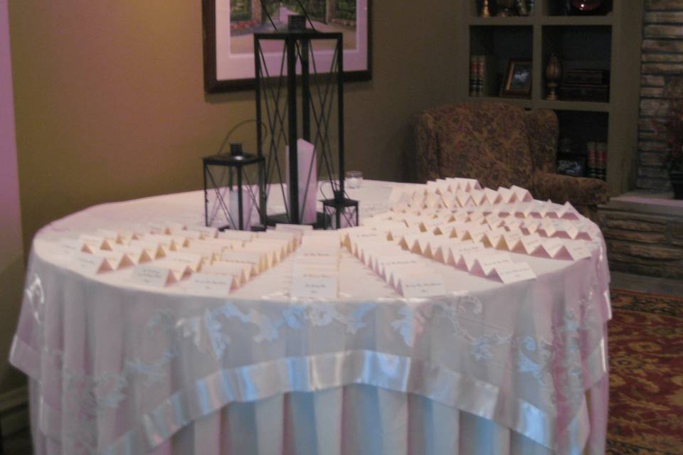 Place card table