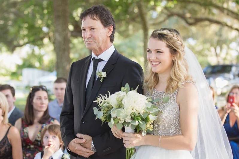 Bride with her father