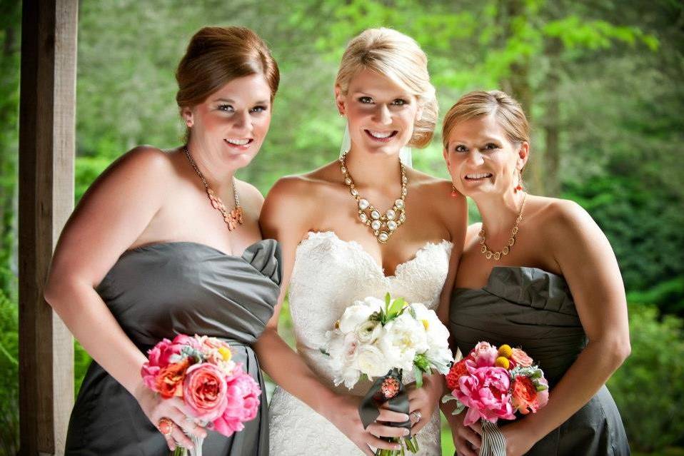 The bride with friends