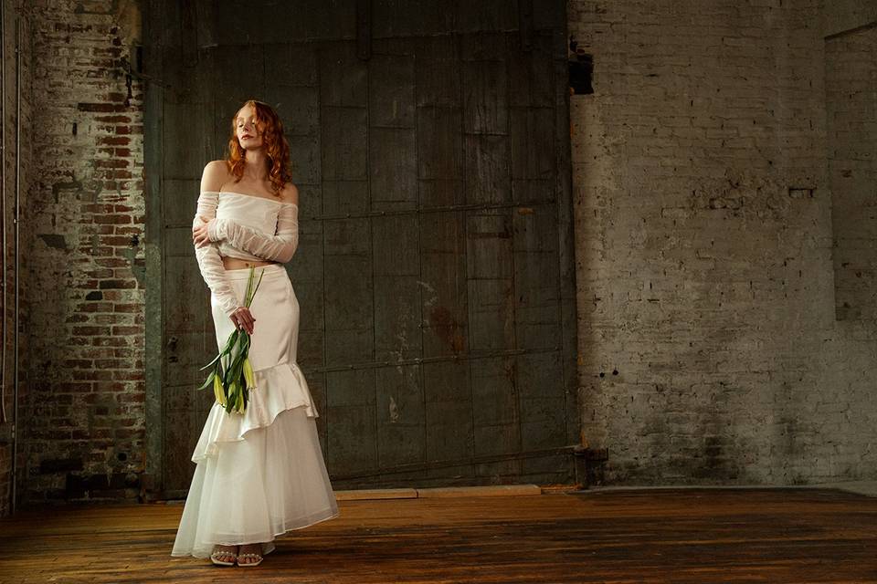 Two Piece bridal ensemble