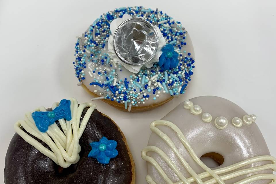 Custom Bride and Groom Donuts