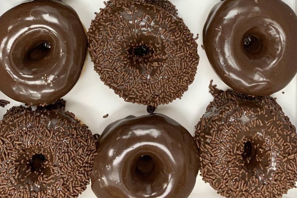 Rich chocolate donuts