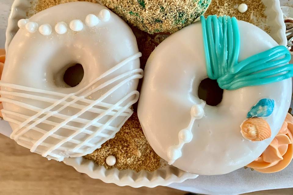 Custom Bride and Groom Donuts