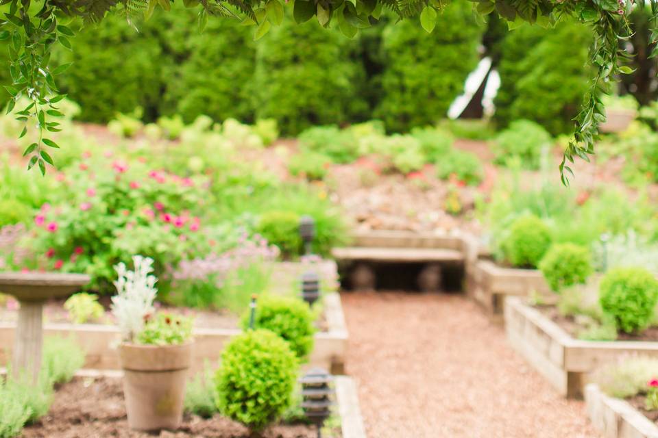 Close up of wedding arch