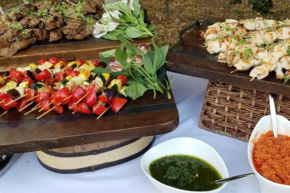 Summer wedding catering