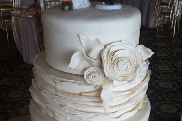 Textured white cake