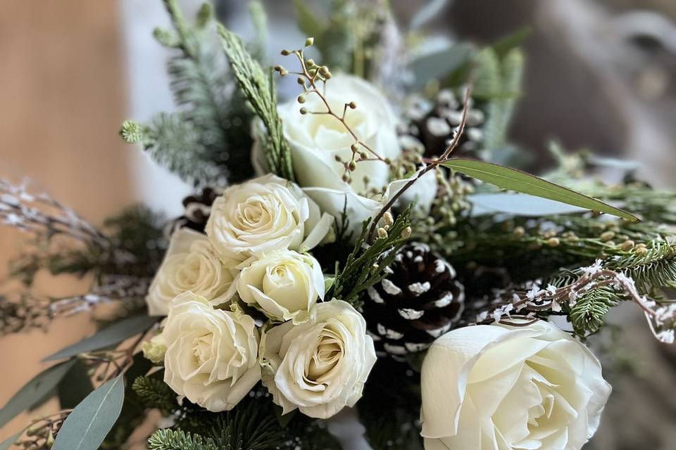 Winter white bouquet