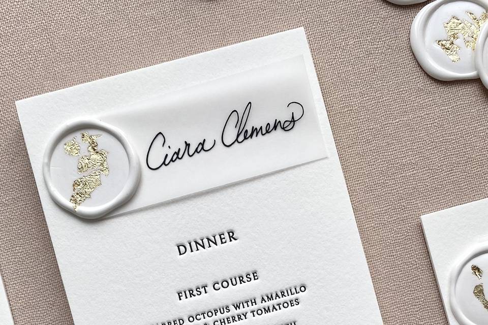 Place card + Wax Seal combo